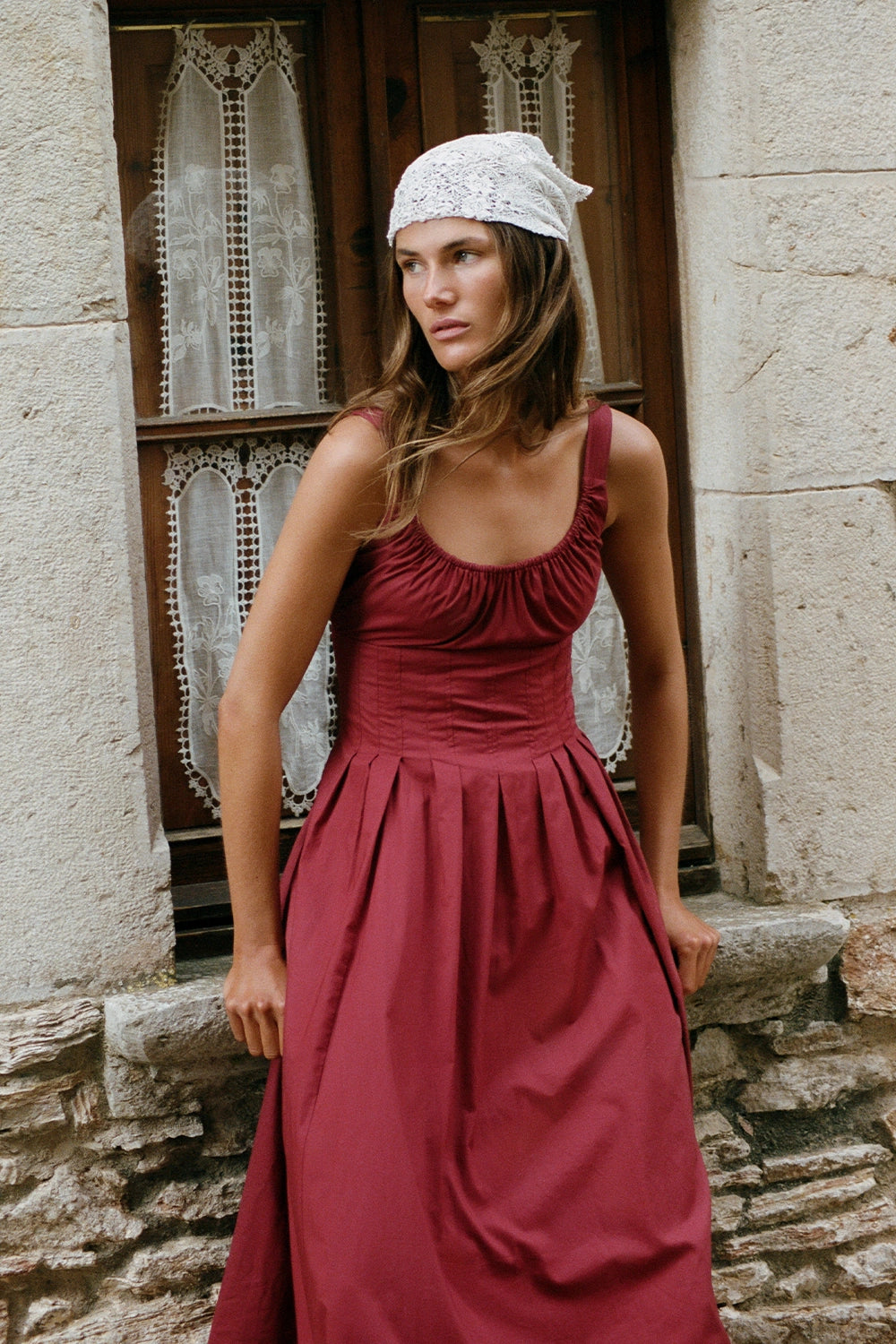 Rosalina Midi Dress Porto Red - Image 2