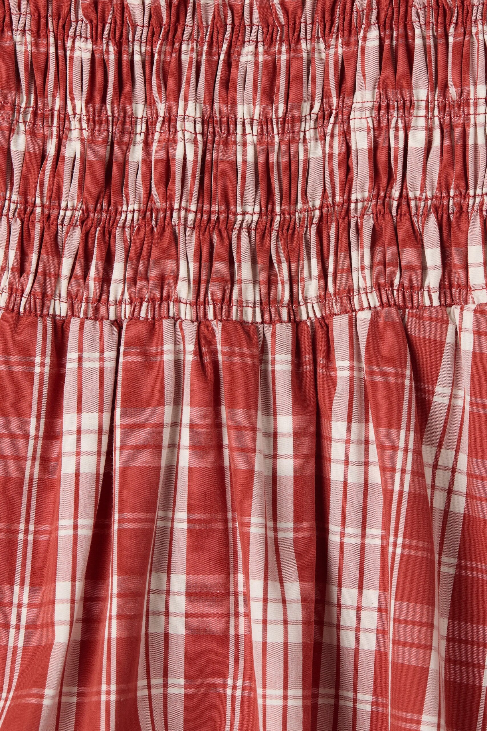 Gerta Midi Dress Ines Check Terra Rosso - Image 5