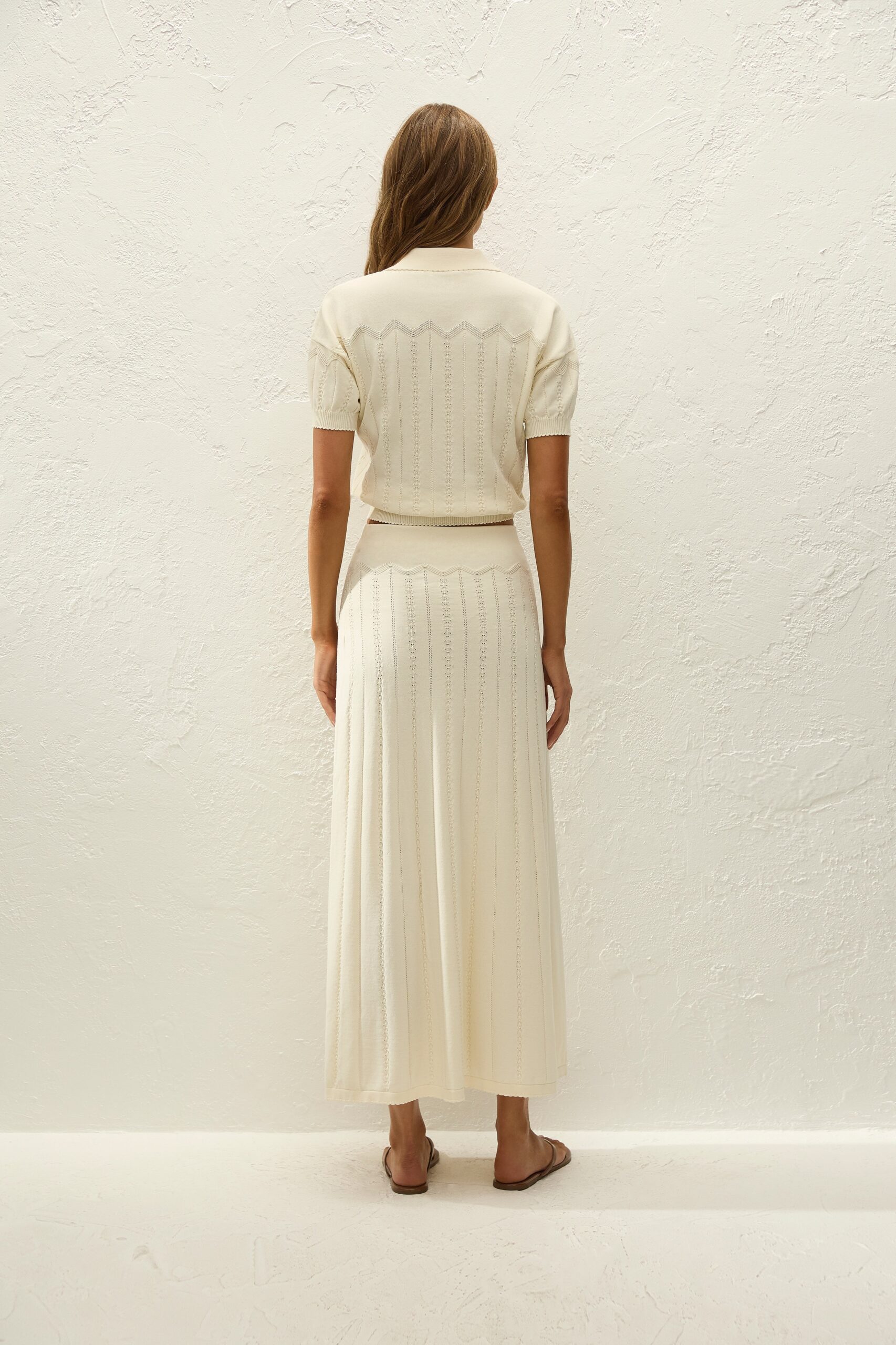 Mieralla Maxi Skirt Maja Pointelle Vintage White - Image 4