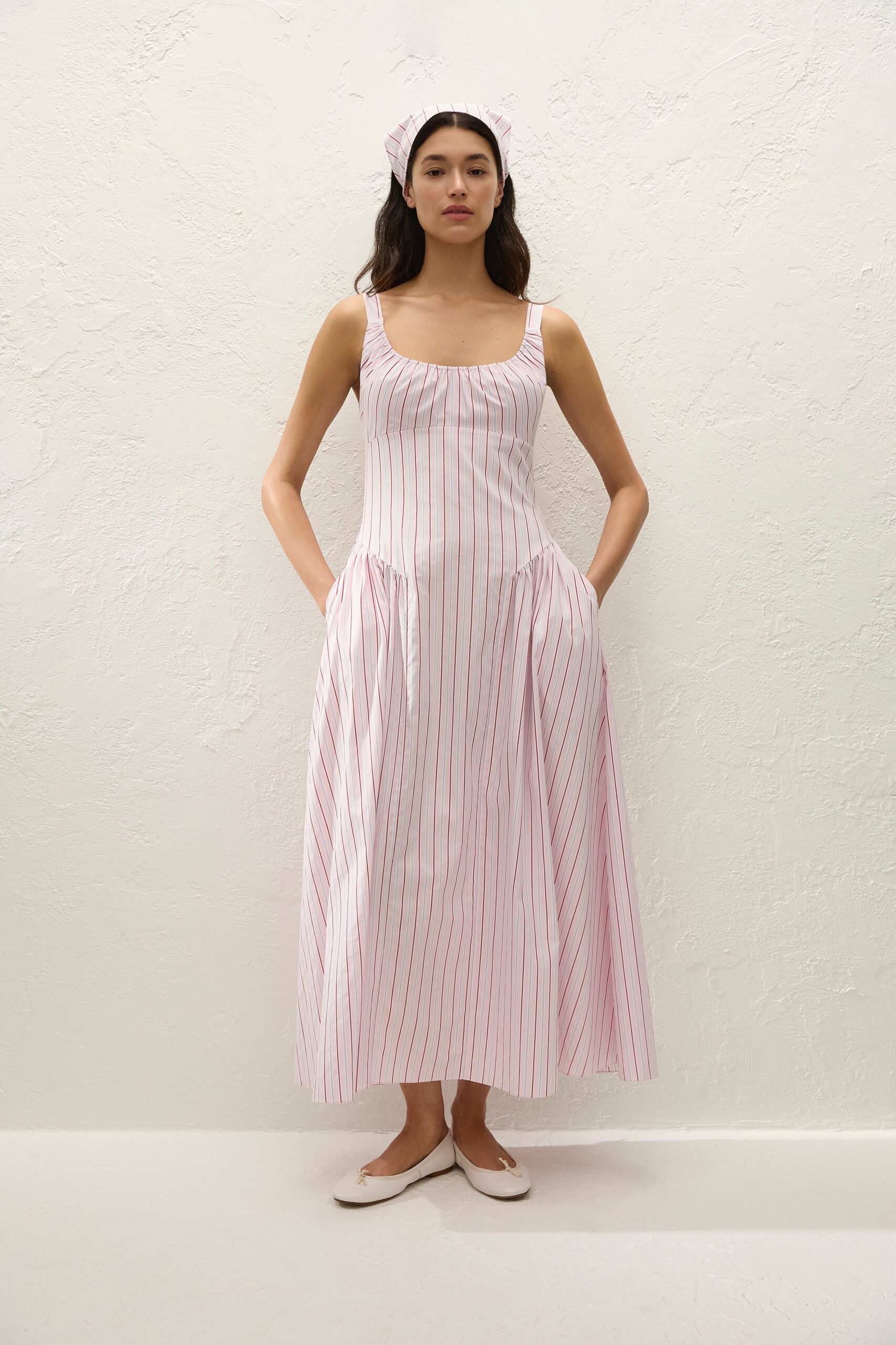 Lucia Head Scarf Fiori Stripe Palazzo - Final Sale - Image 4