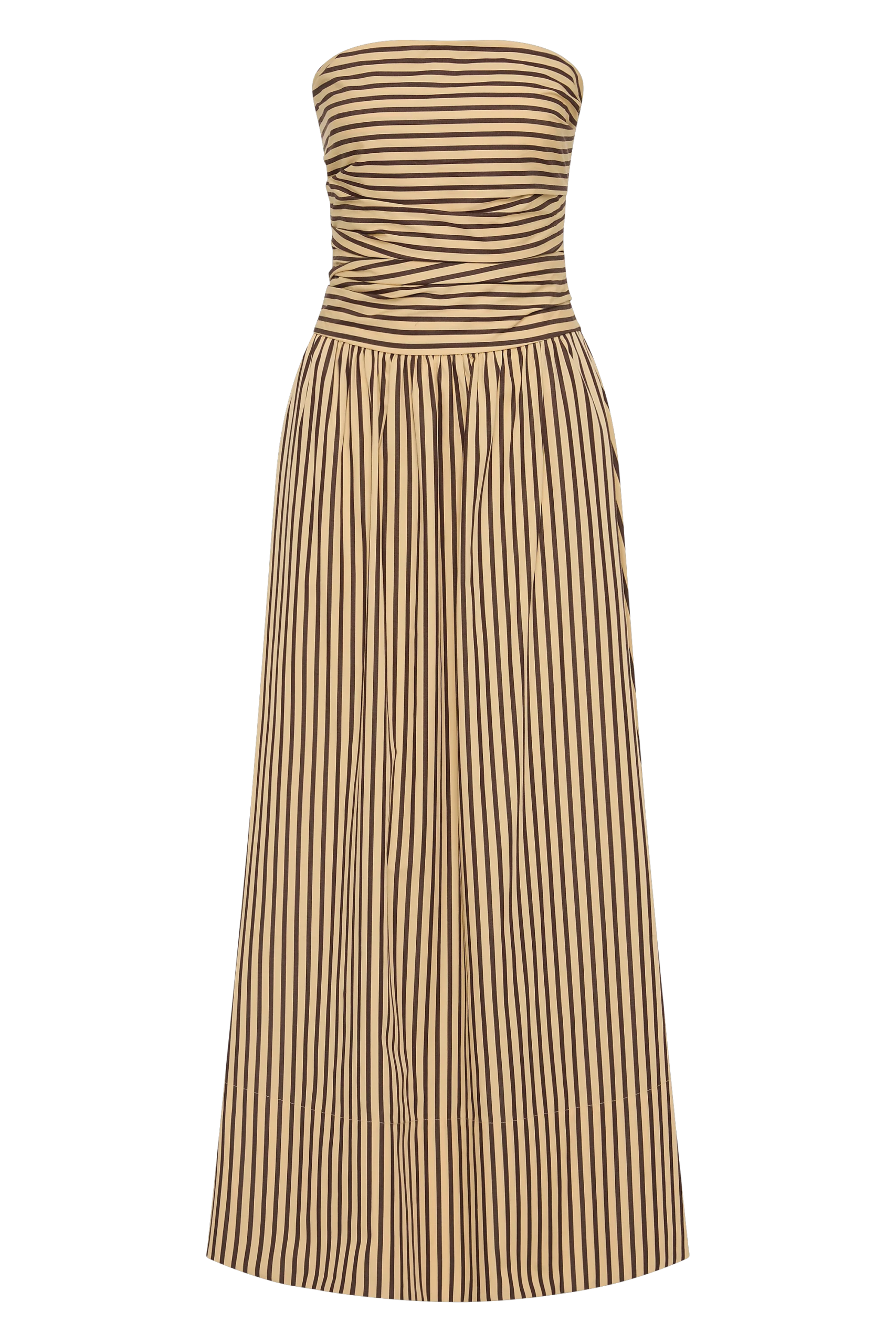 Vera Maxi Dress Carmen Stripe Sand Cedar - Image 6
