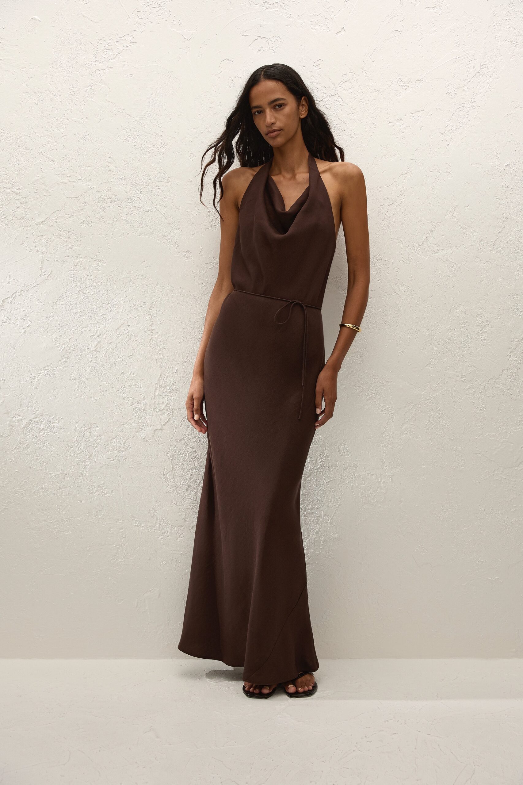 Izaro Maxi Dress Chocolate