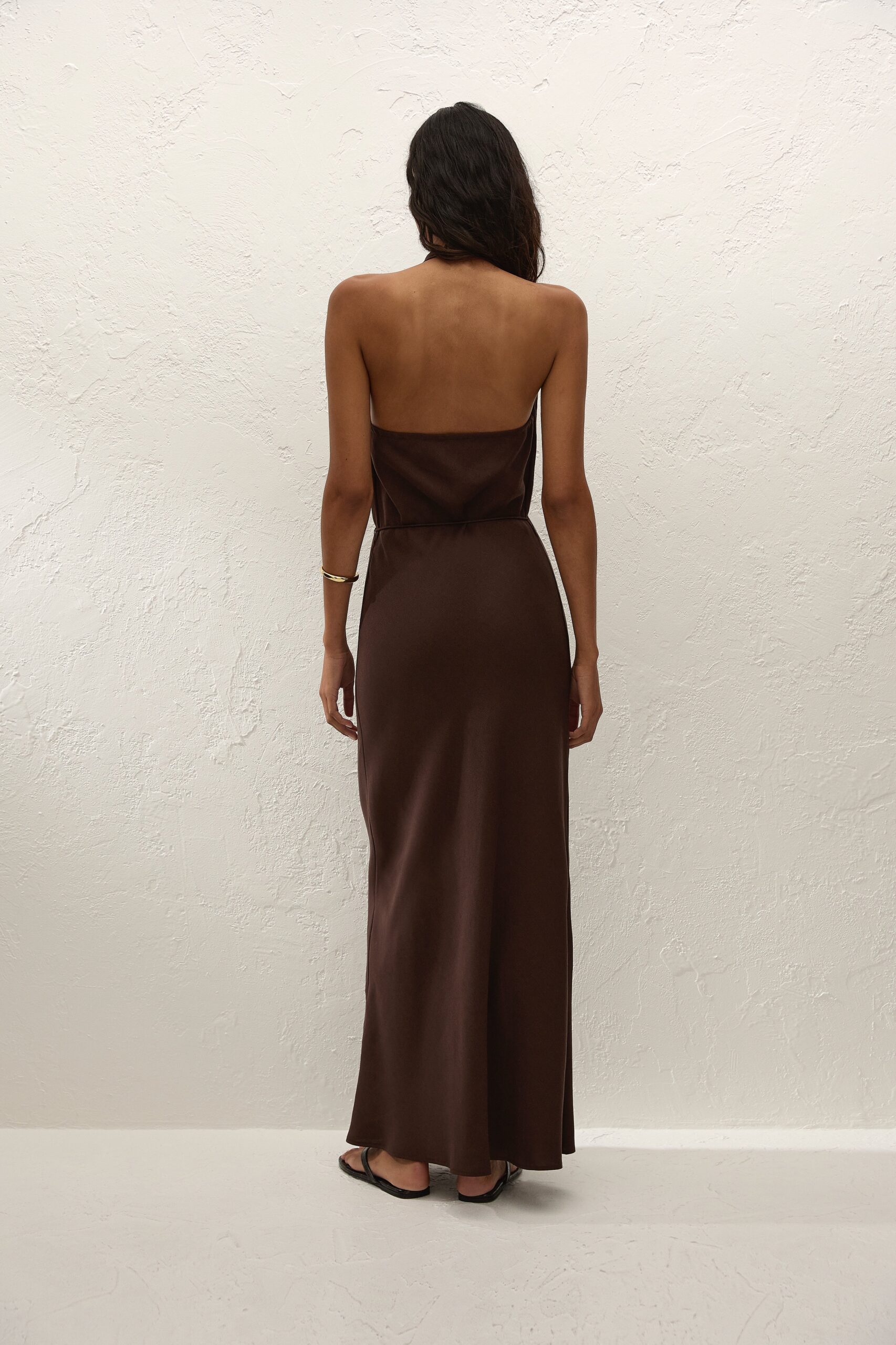 Izaro Maxi Dress Chocolate - Image 4