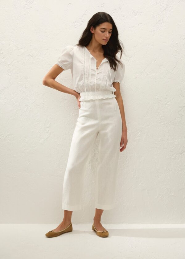 Fiora Blouse Fresco Lace White - Final Sale