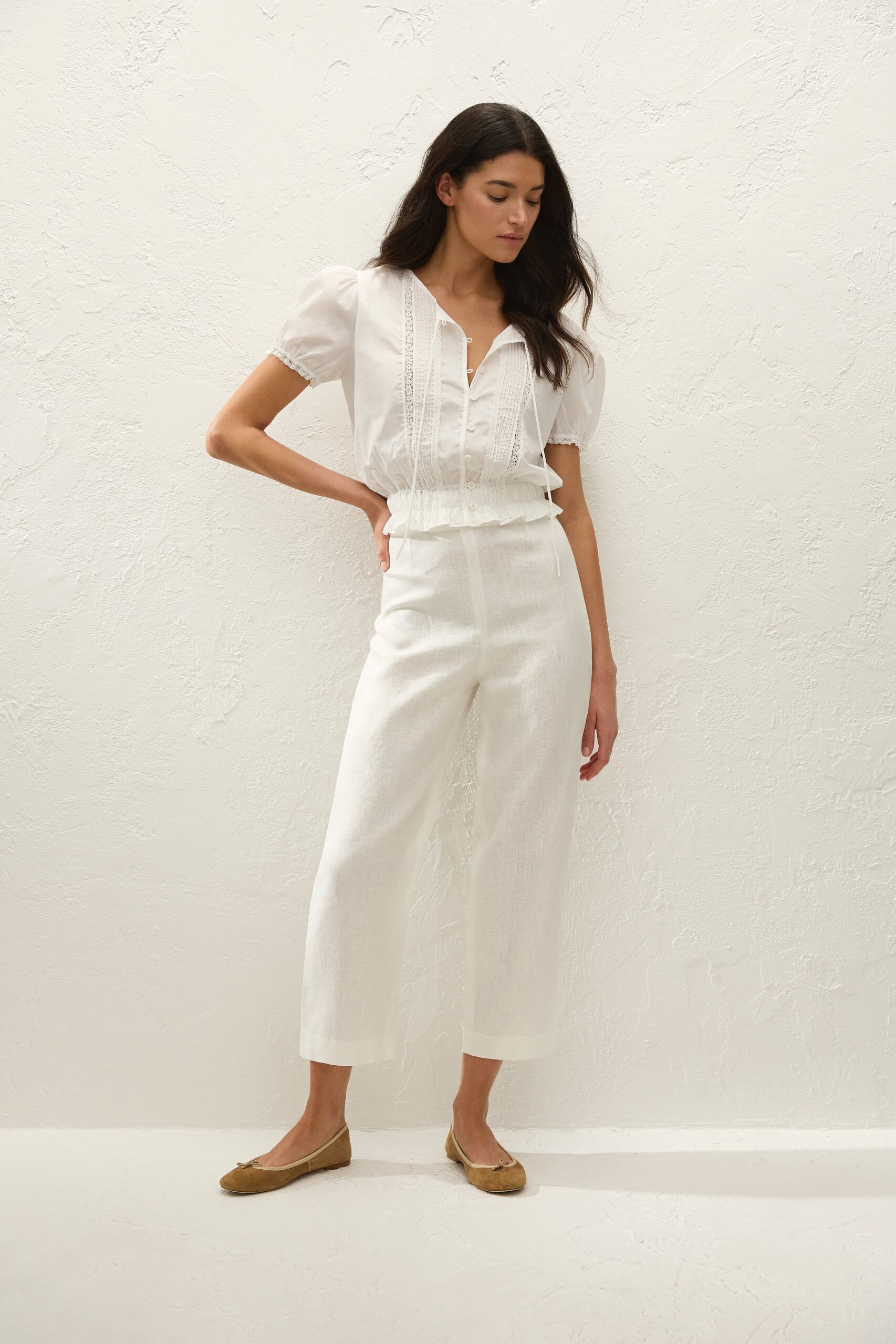 Fiora Blouse Fresco Lace White - Final Sale