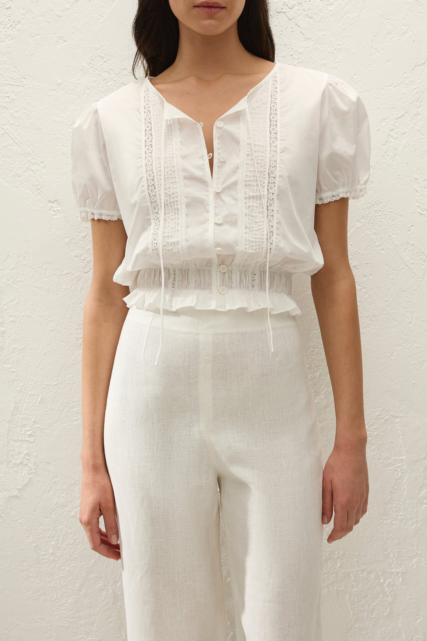 Fiora Blouse Fresco Lace White - Final Sale - Image 2