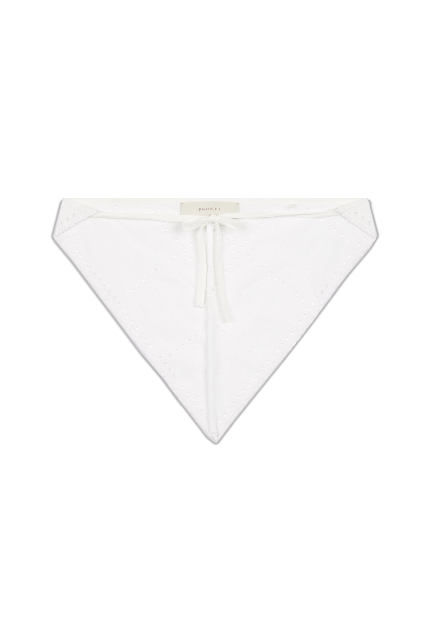 Clementina Head Scarf Handkerchief Broderie White - Image 6