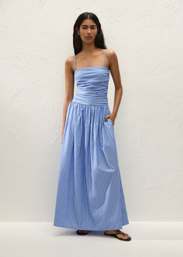 Portlligat Maxi Dress Joao Stripe Azulejo Blue