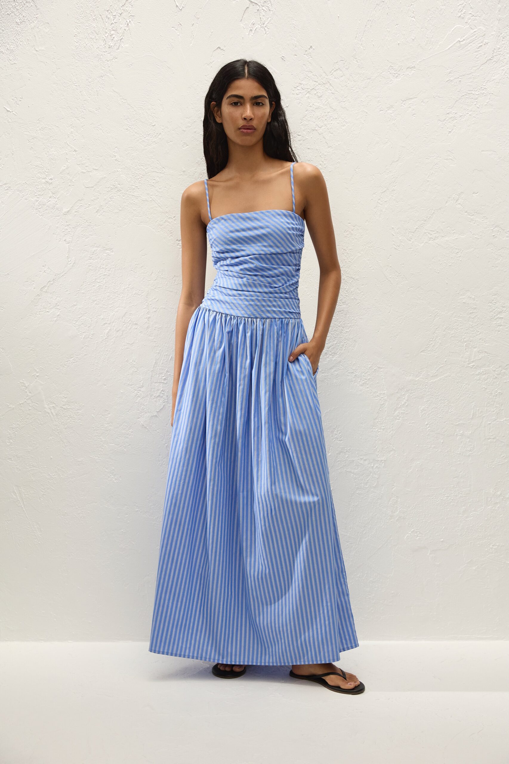 Portlligat Maxi Dress Joao Stripe Azulejo Blue