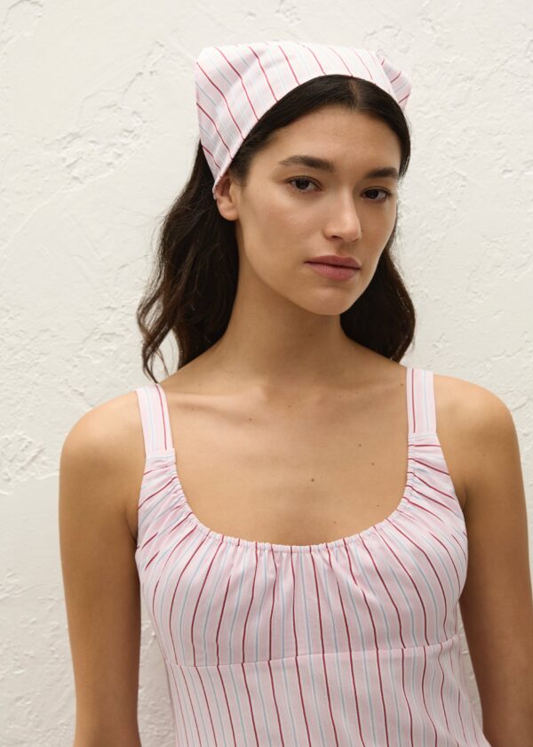 Lucia Head Scarf Fiori Stripe Palazzo - Final Sale