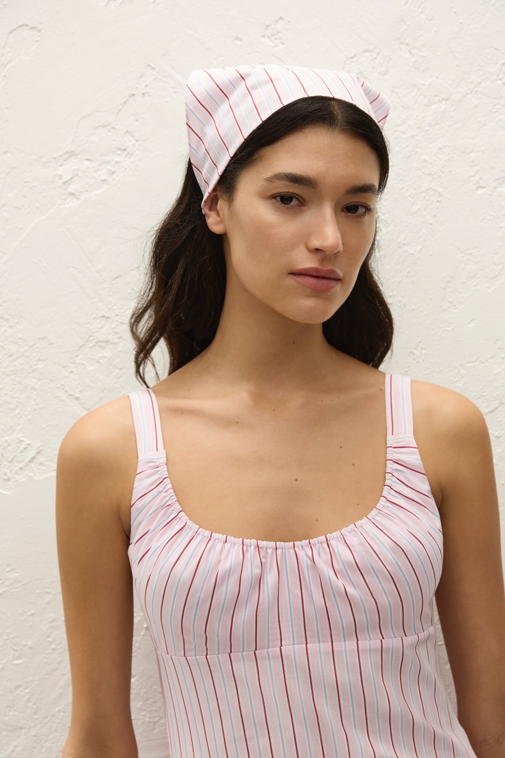 Lucia Head Scarf Fiori Stripe Palazzo - Final Sale