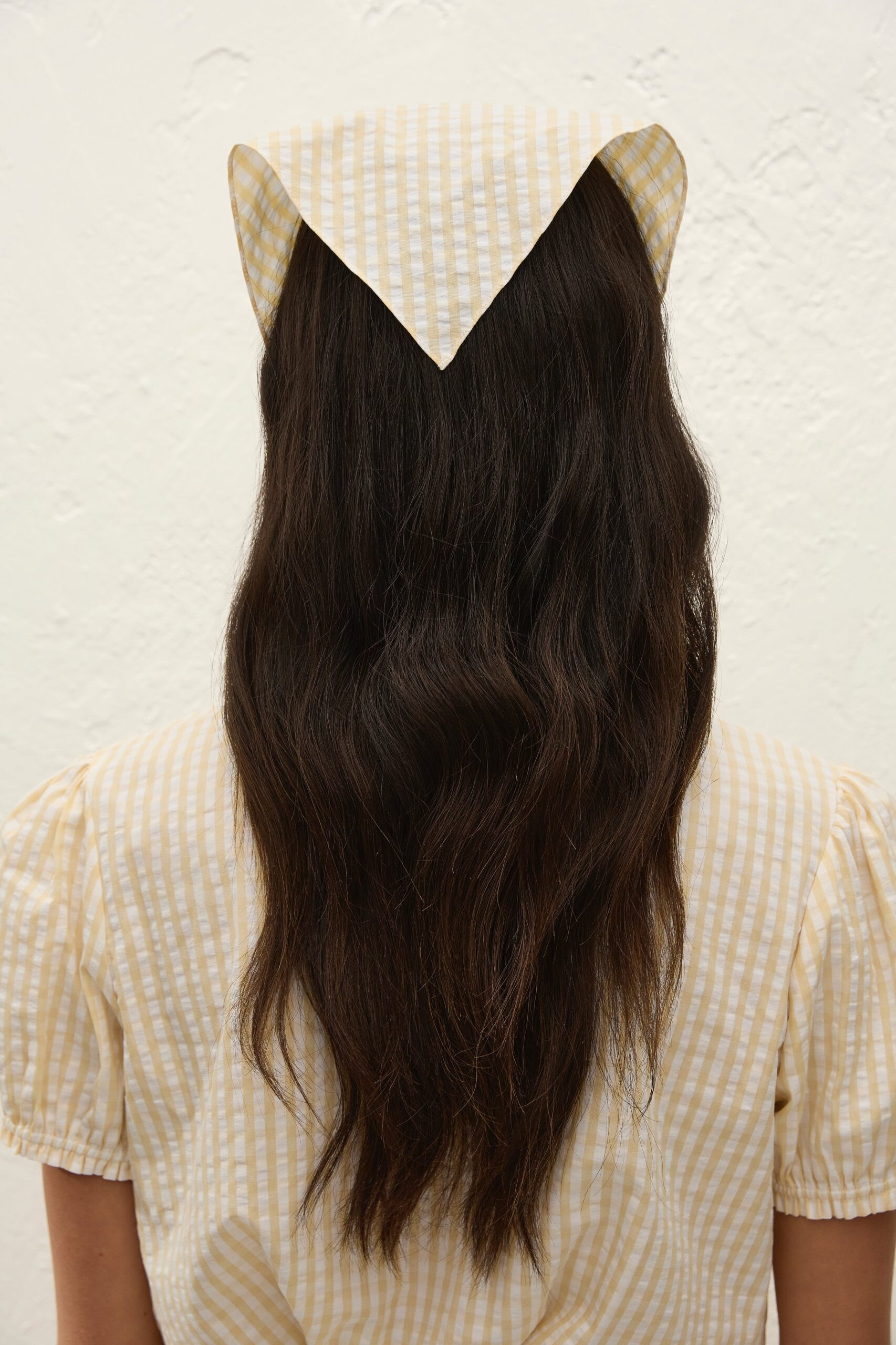 Lucia Head Scarf Butter Textured Gingham - Image 3