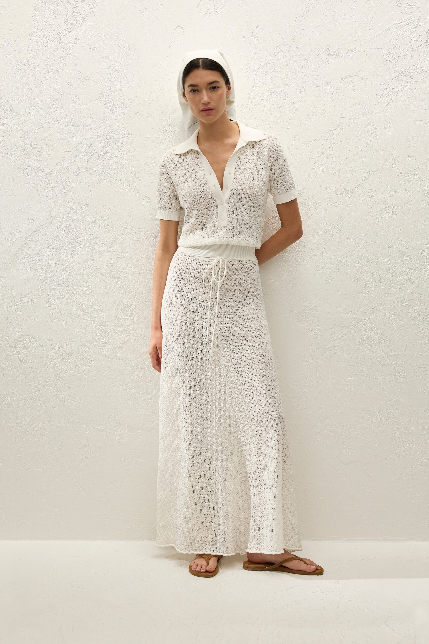 Lenna Skirt Pointelle Lace Vintage White - Final Sale - Image 5