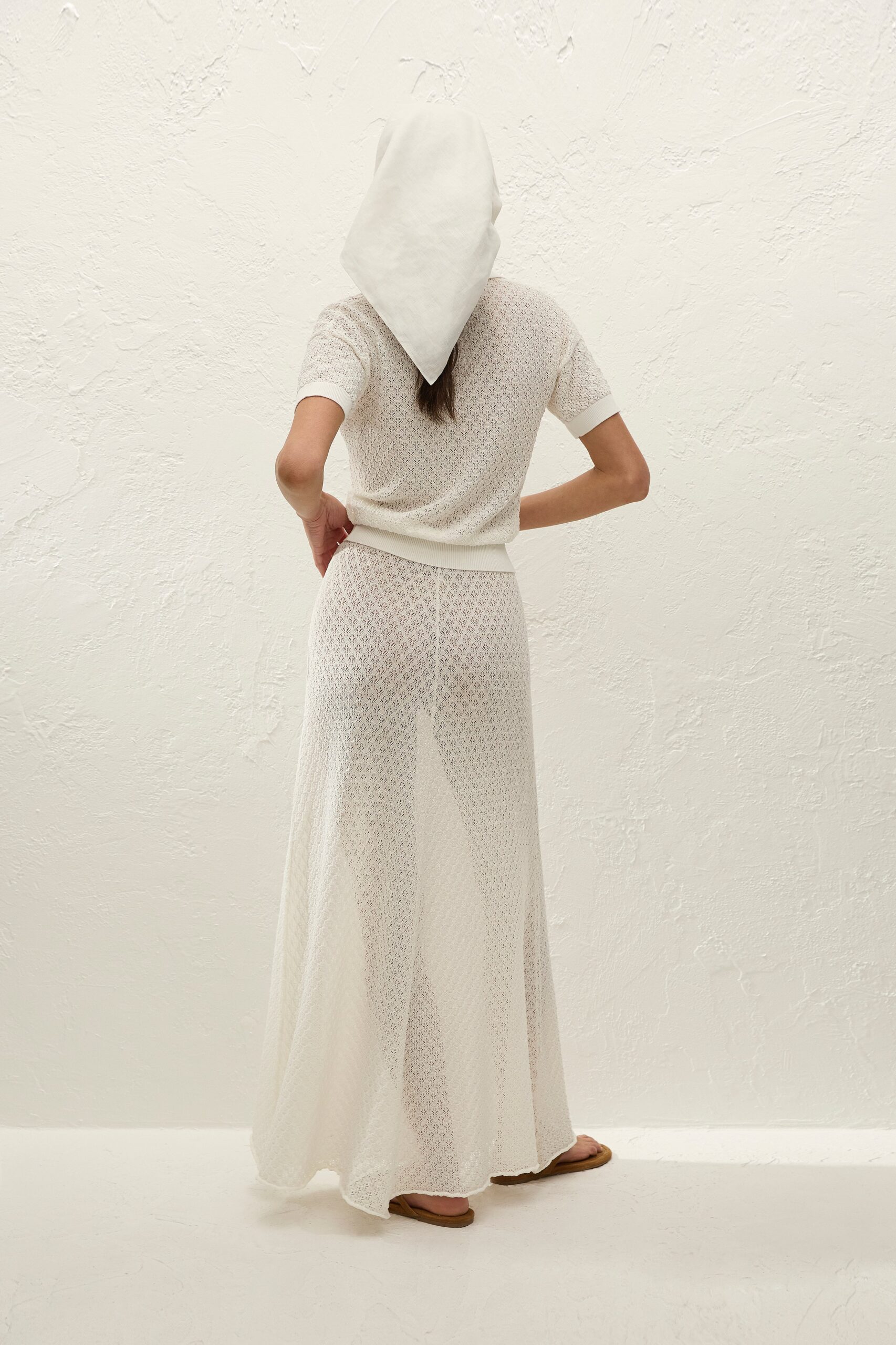Lenna Skirt Pointelle Lace Vintage White - Final Sale - Image 6