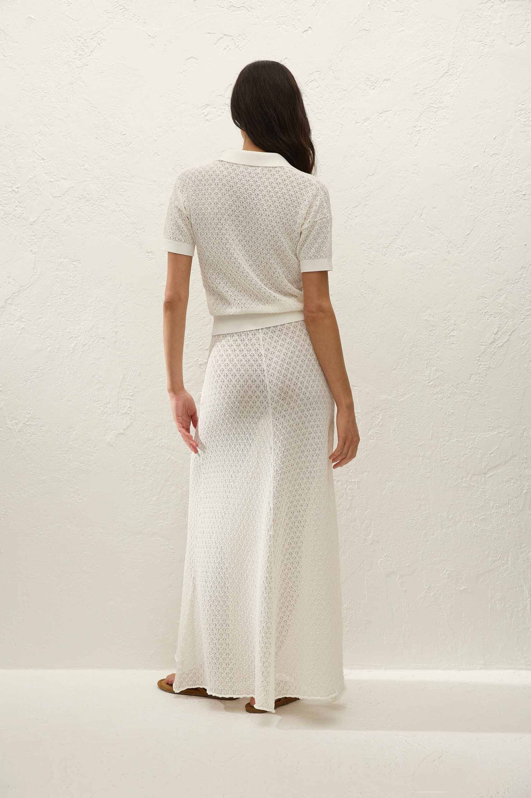 Lenna Skirt Pointelle Lace Vintage White - Final Sale - Image 9