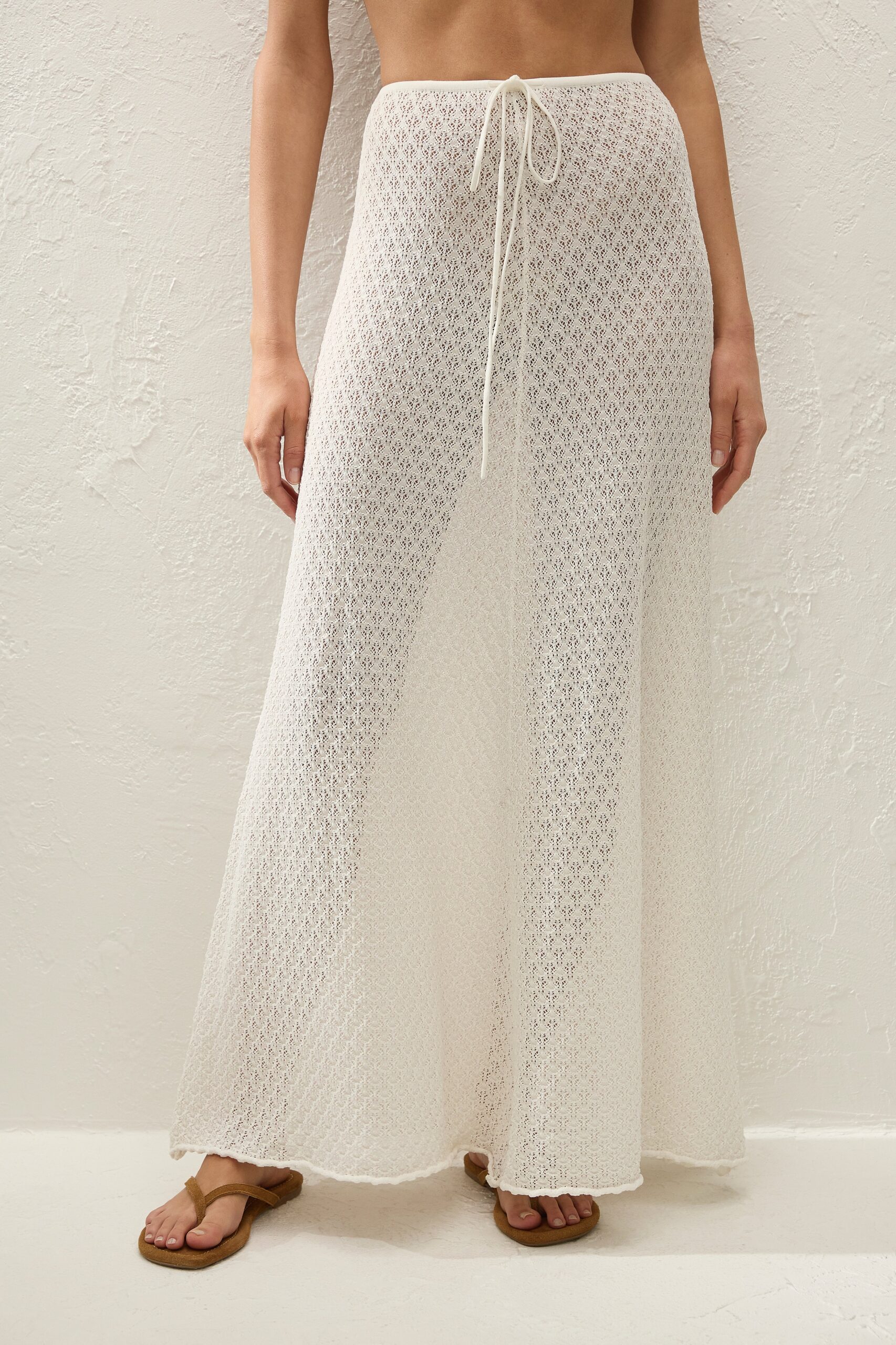 Lenna Skirt Pointelle Lace Vintage White - Final Sale - Image 3