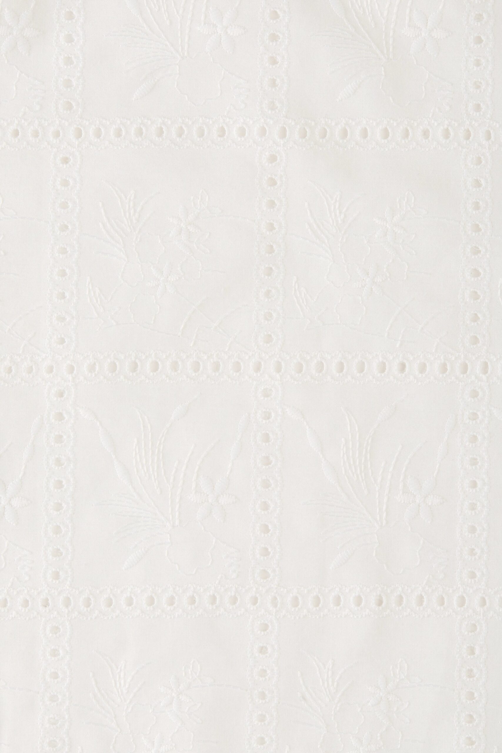 Clementina Head Scarf Handkerchief Broderie White - Image 5