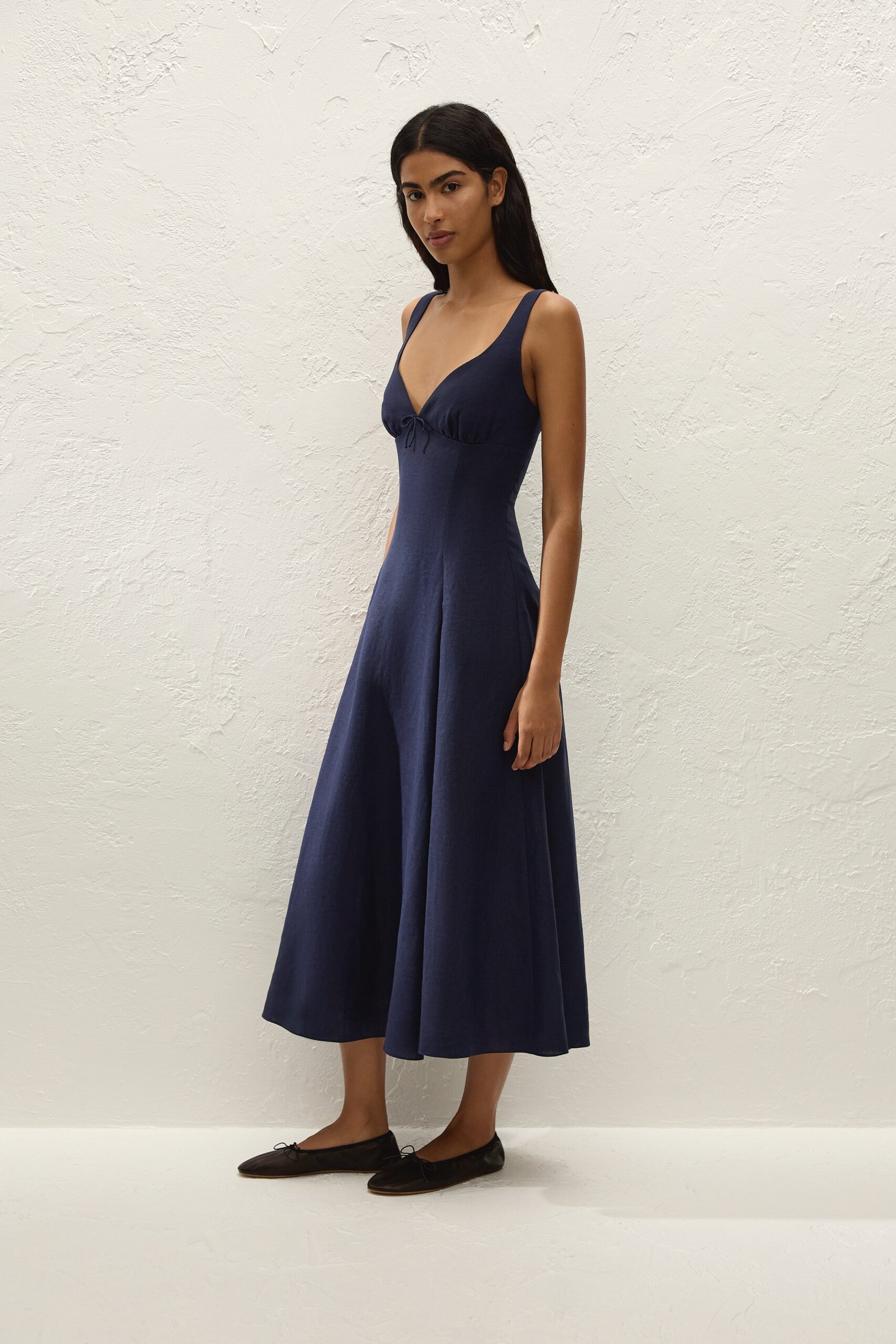Adalee Midi Dress Navy - Image 3
