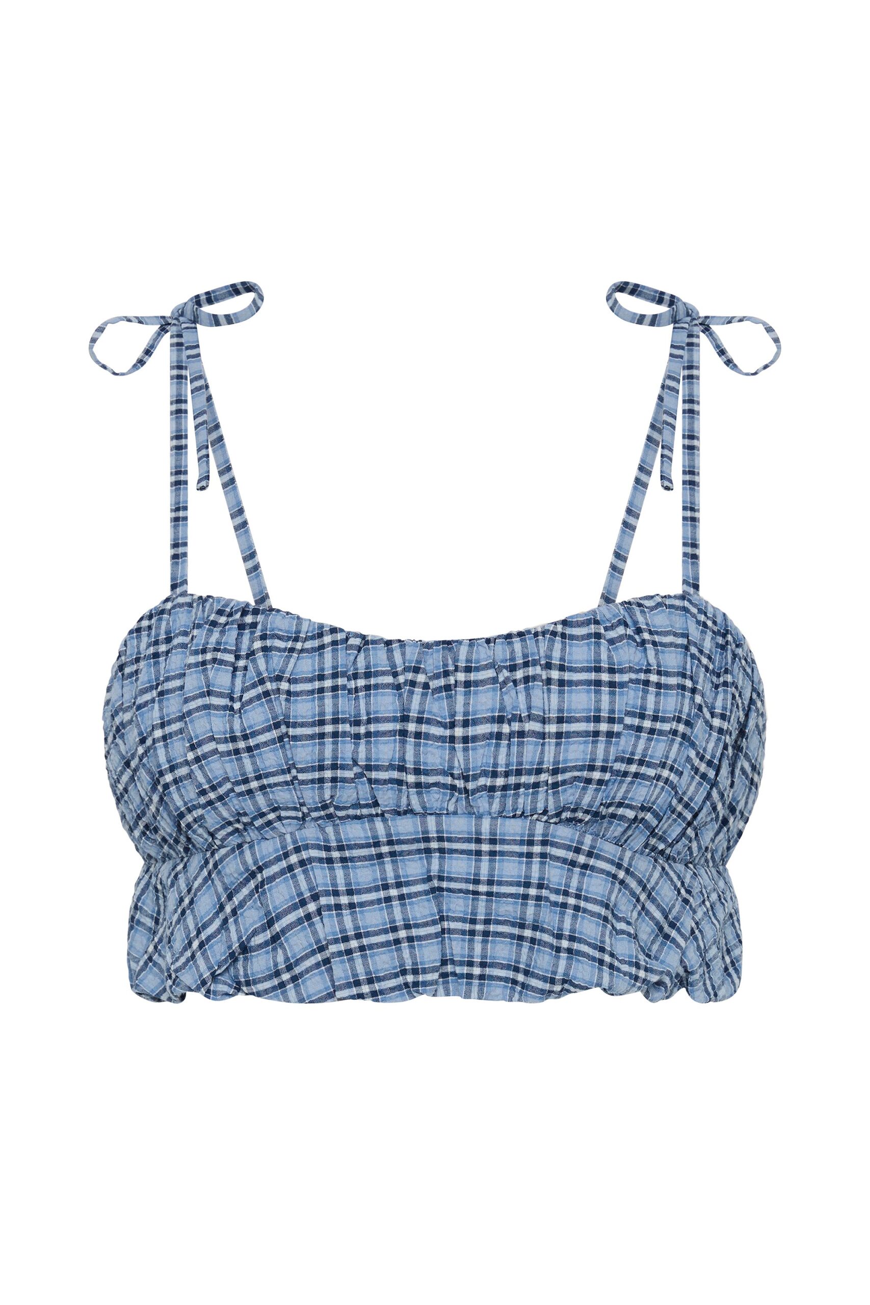 Pelea Top Vintage Blue Check - Image 6