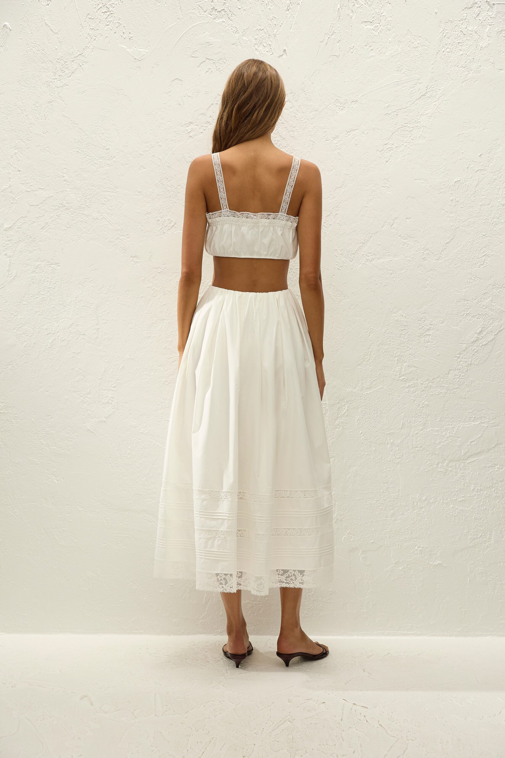 Lyon Midi Skirt Ixora Lace White - Image 4