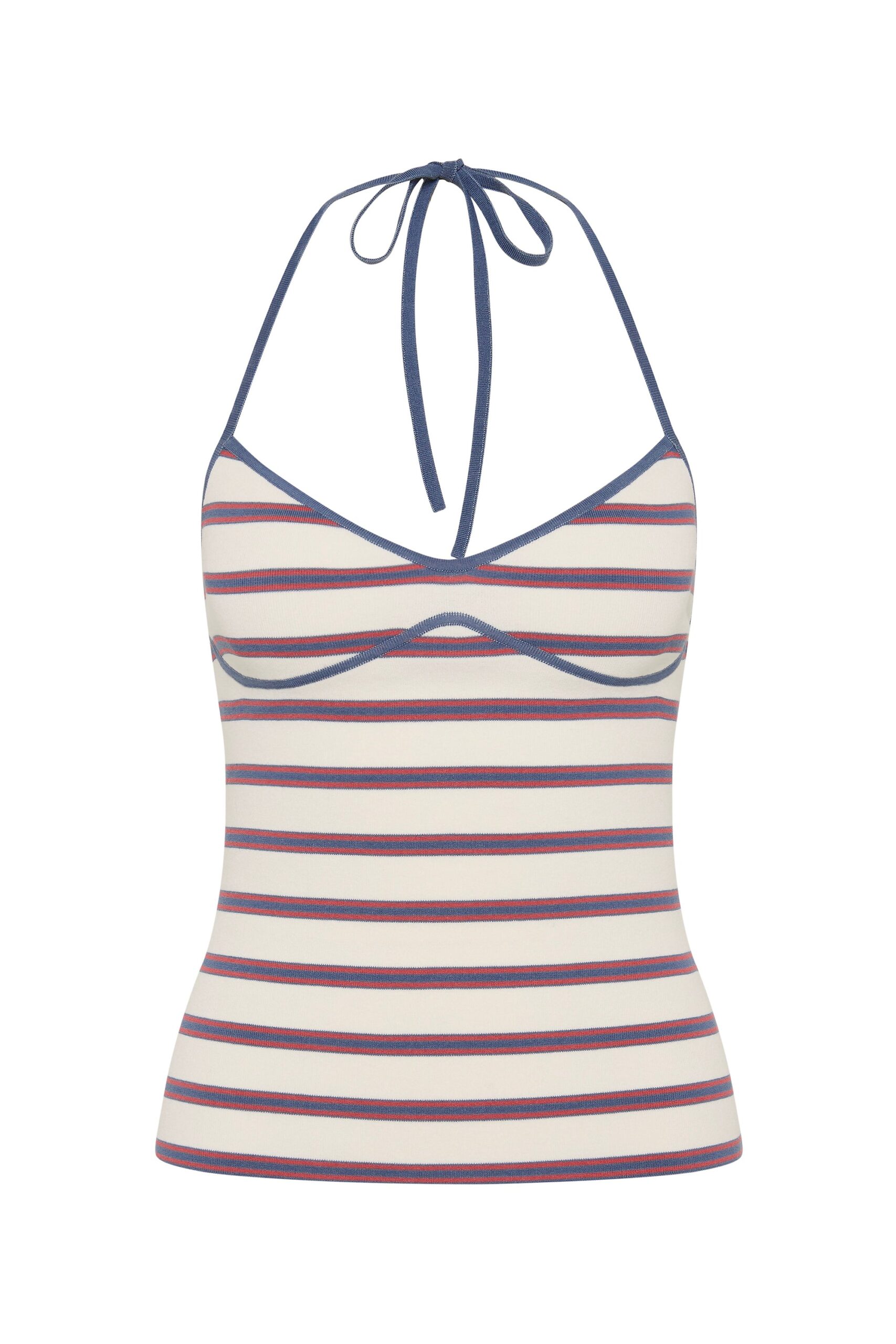 Citara Halter Top Vintage Breton Stripe Micro - Image 7