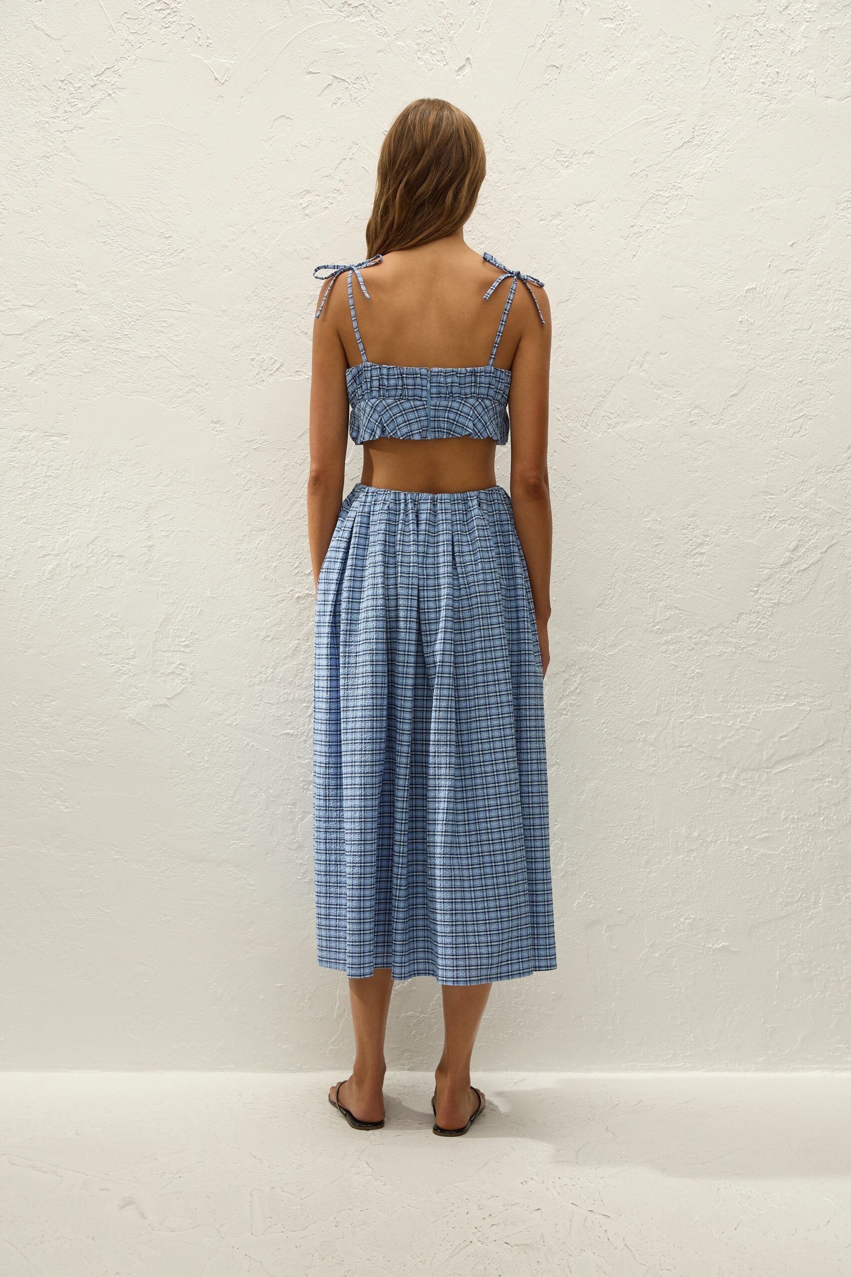 Pelea Top Vintage Blue Check - Image 4