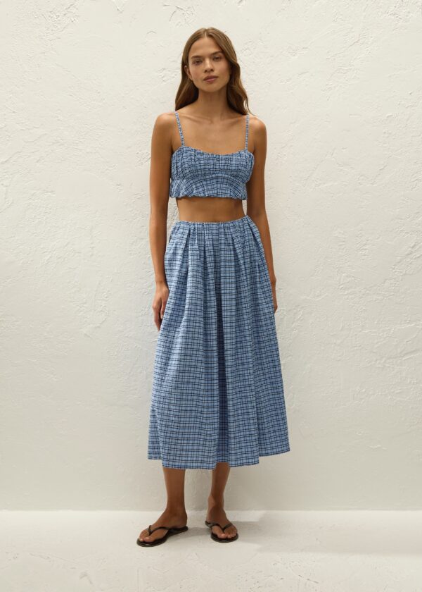 Pelea Top Vintage Blue Check