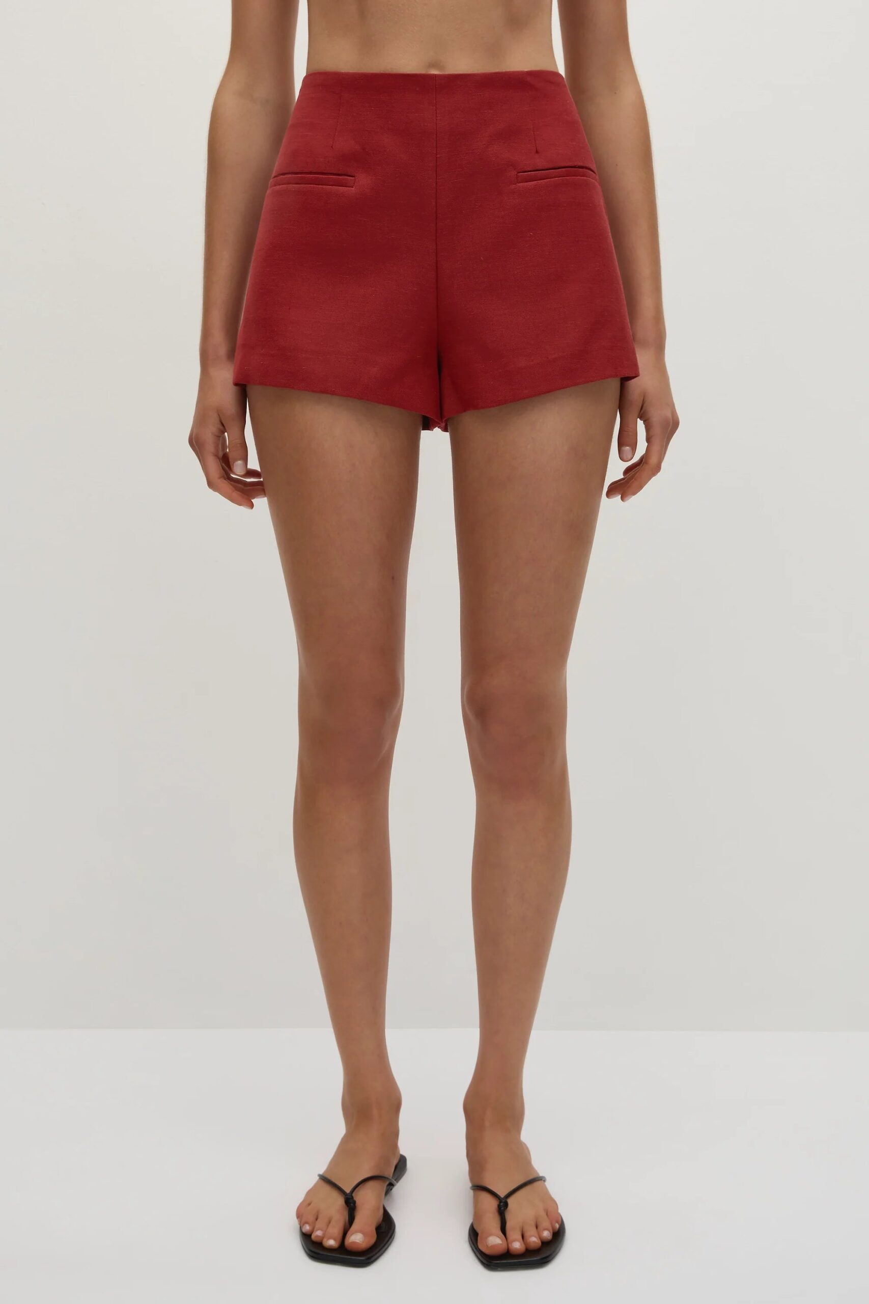 Florine Mini Shorts Deep Red - Final Sale - Image 2