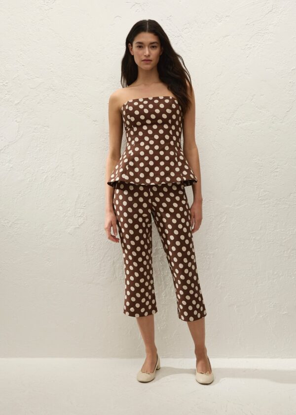 Valeria Capri Pant Cioccolato Dot