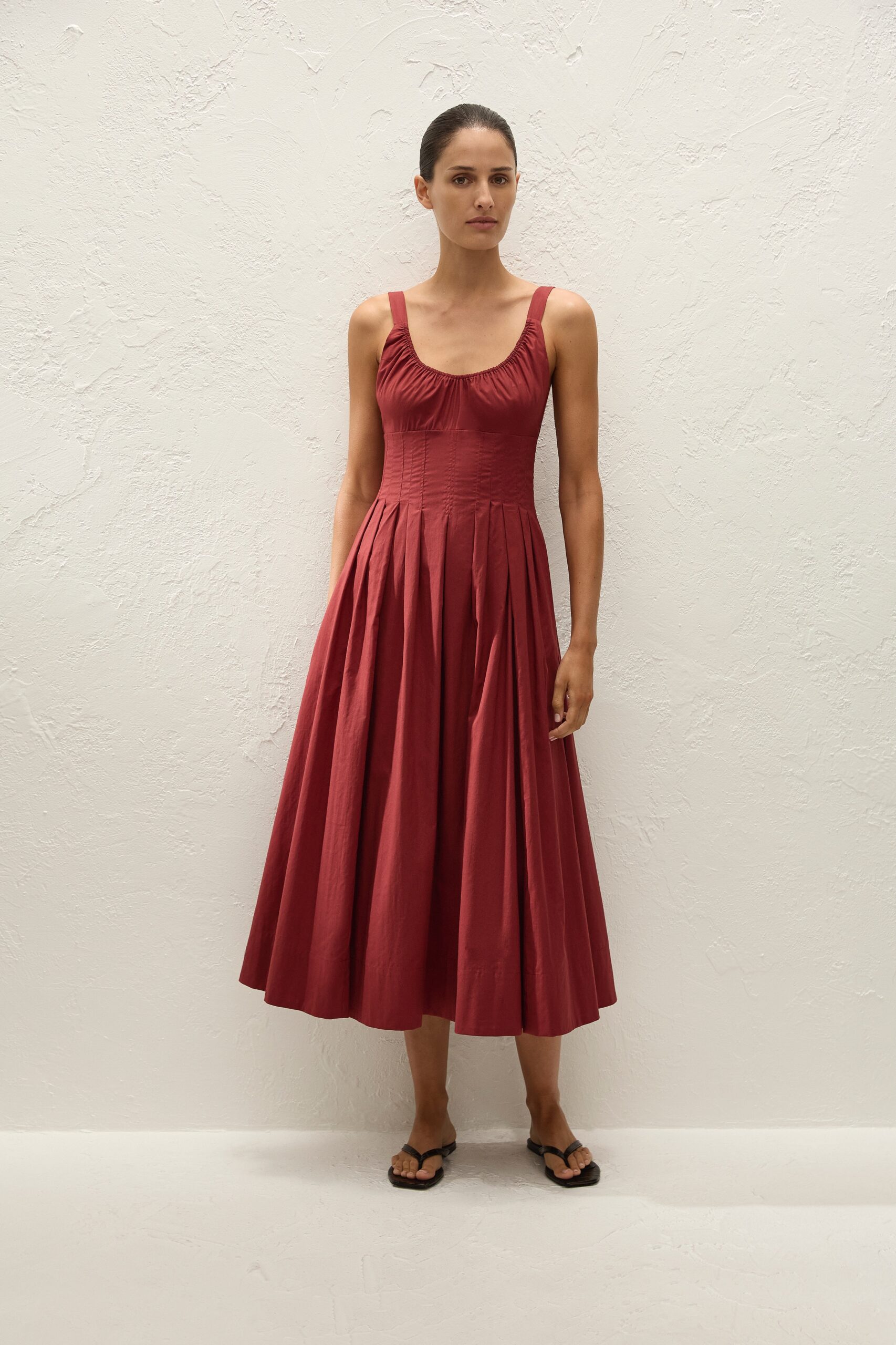 Rosalina Midi Dress Porto Red