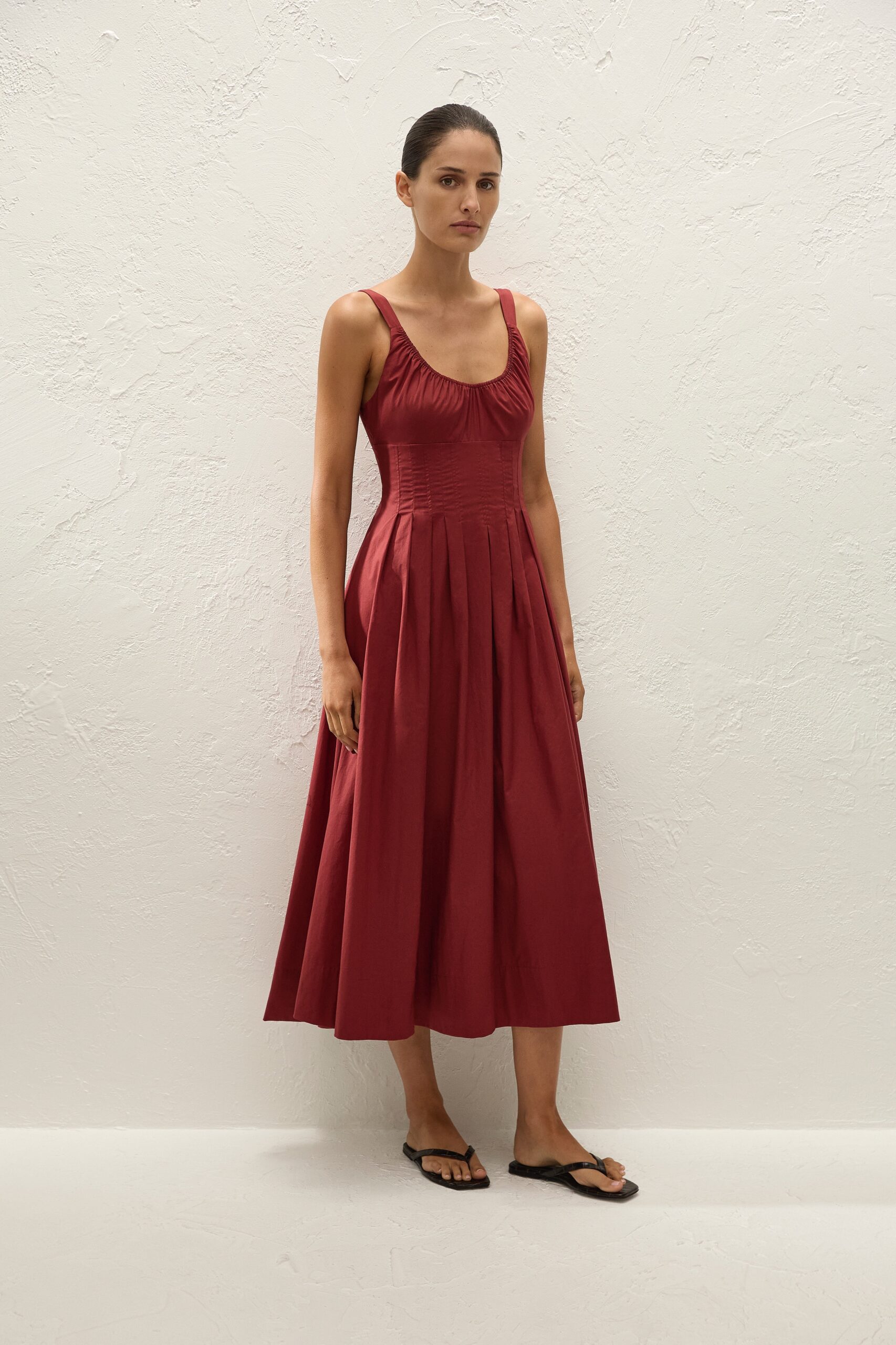 Rosalina Midi Dress Porto Red - Image 4