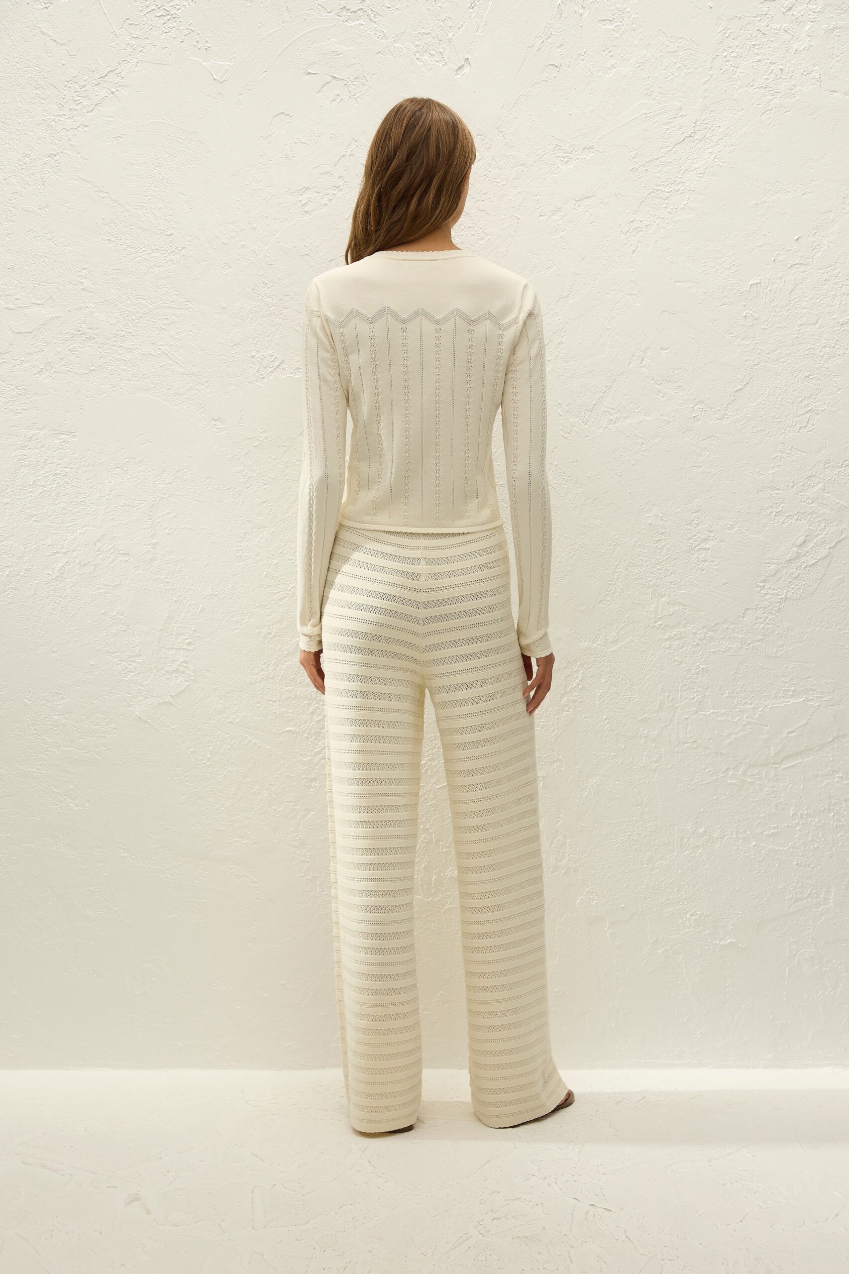 Tanya Pant Ida Pointelle Vintage White - Image 4