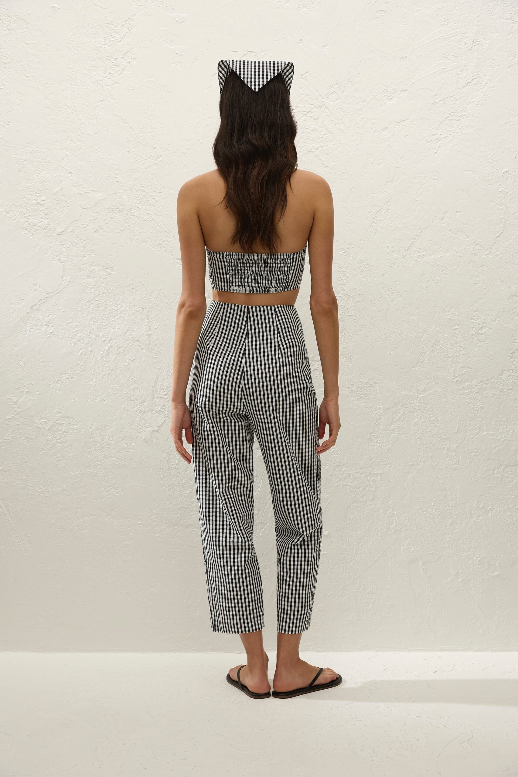 Claudine Pant Black Textured Gingham - Final Sale - Image 4